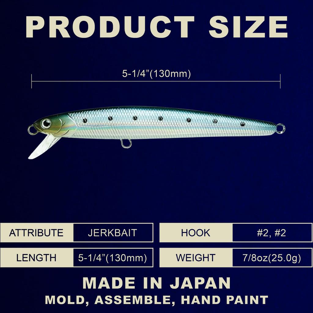 LUCKY CRAFT SW Flash Minnow 130MRS Sinking Jerkbait Lato da