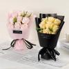 Cross-Border 9-Rose Soap Flower Bouquet with Graduation Teddy Bear - Creative Valentine's Day Gift