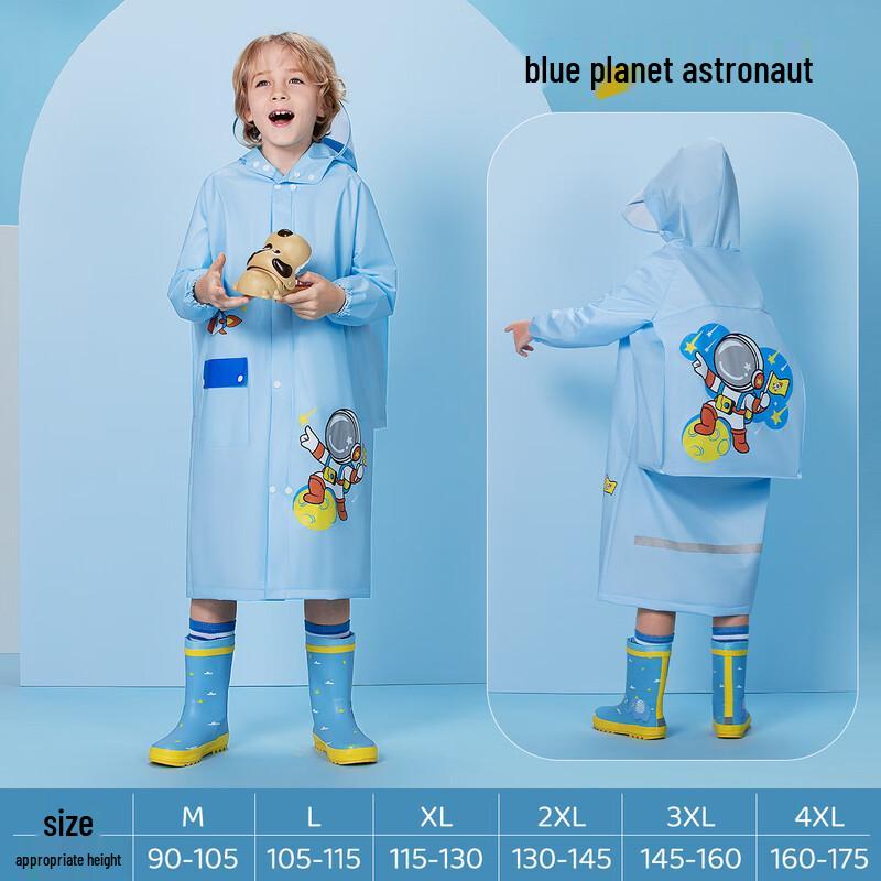 

Cartoon Kids Waterproof EVA Rain Poncho L