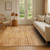 Hand-braided Jute Rug Natural Lines 160x230