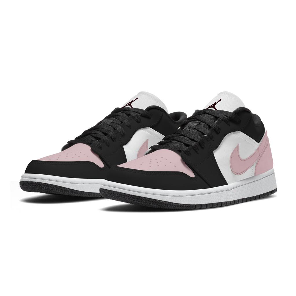 Jordan Air Jordan 1 Abrasion Resistant Low Top Skateboard Shoes Unisex Pink 553558-165(Team963-)