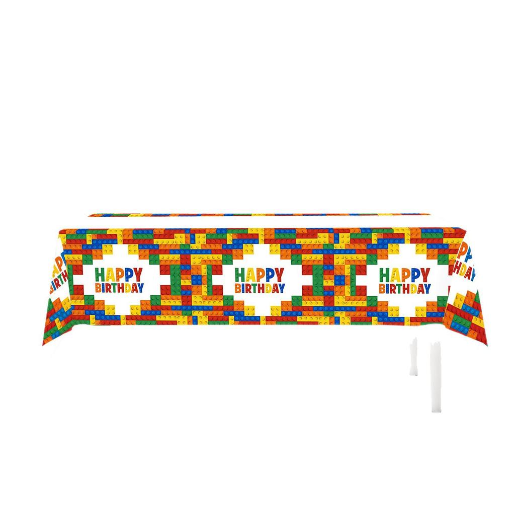 LEGO Thema Kindergeburtstag Party Geschirr Set - Teller, Servietten, Tischdecke