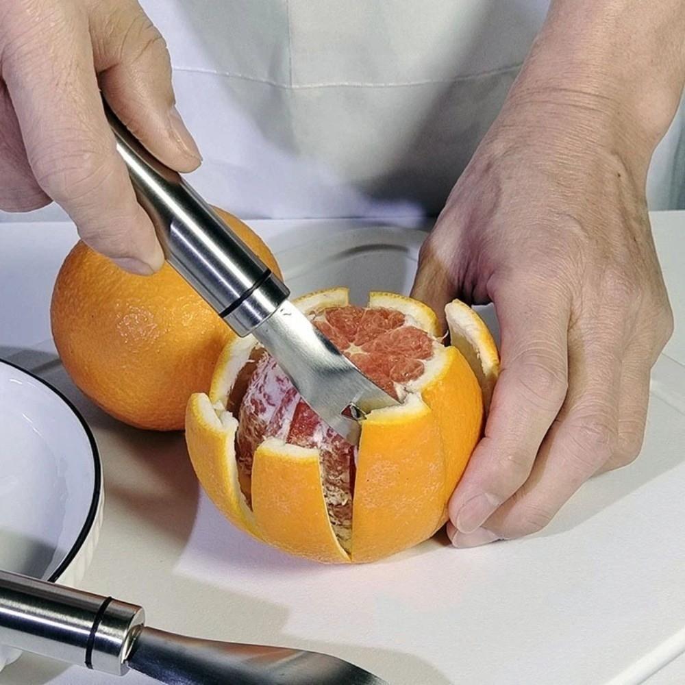 Edelstahl Orangenabzieher Langer Griff Zitrusabzieher Gadget Zitruszneider Küchengebrauch