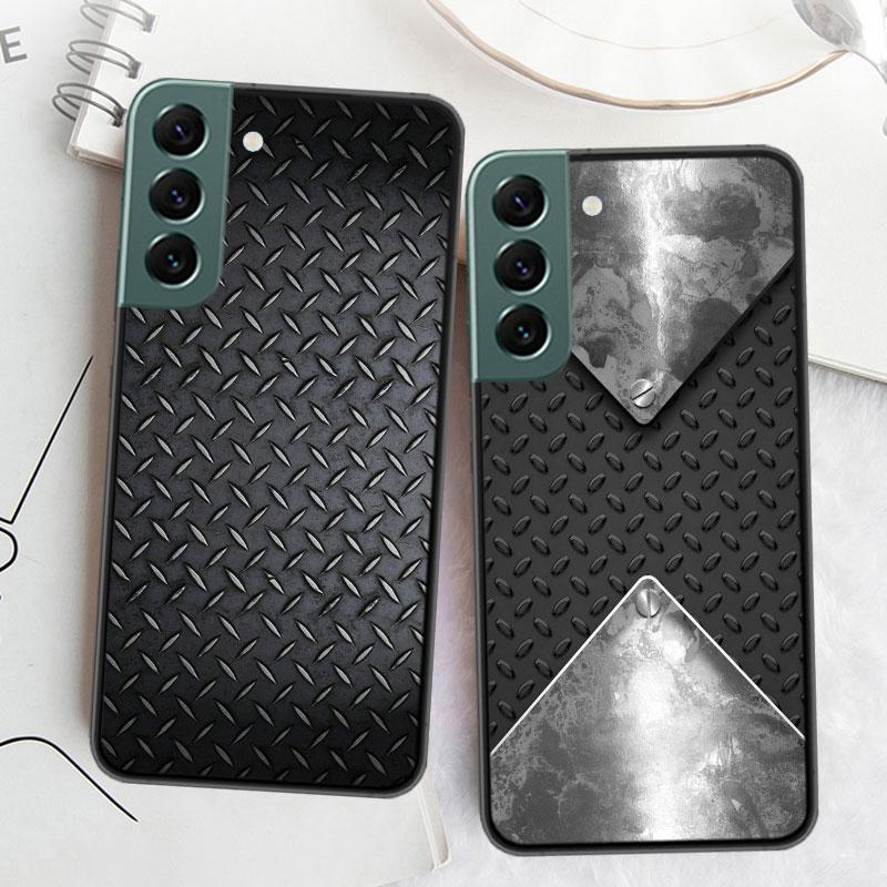 Brushed Metal Texture Steel Print Phone Case For Samsung Galaxy Note 20 Ultra 10 Lite 9 8 M12 M21 M30S M31 M32 M51 M52 S10 S9 S8