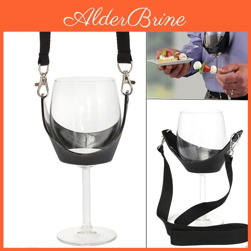 Portable Wine Lanyard Holder Glass Fashionable Be Current Water Cup High Legged Cups Insulated Cuping Strap Festival Gifts