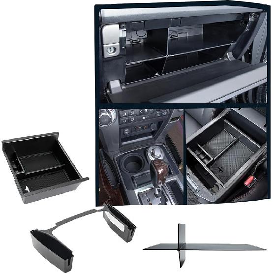 JDMCAR Upgrade Gear Shift Organizer Tray Compatible With Toyota 4Runner Accessories 2010- 2024 Car Center Console Shifter Side Tray Storage Box