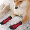 4Pcs Dog Socks Super Soft Fastener Tape Non-Slip Breathable Easy-wearing Decorative Cotton