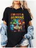 Men'S And Women'S Houses And Humans Dragon Game Scene Unisex 100% T-Shirt, Soft, All Season Casual Streetwear Essential, All-Match