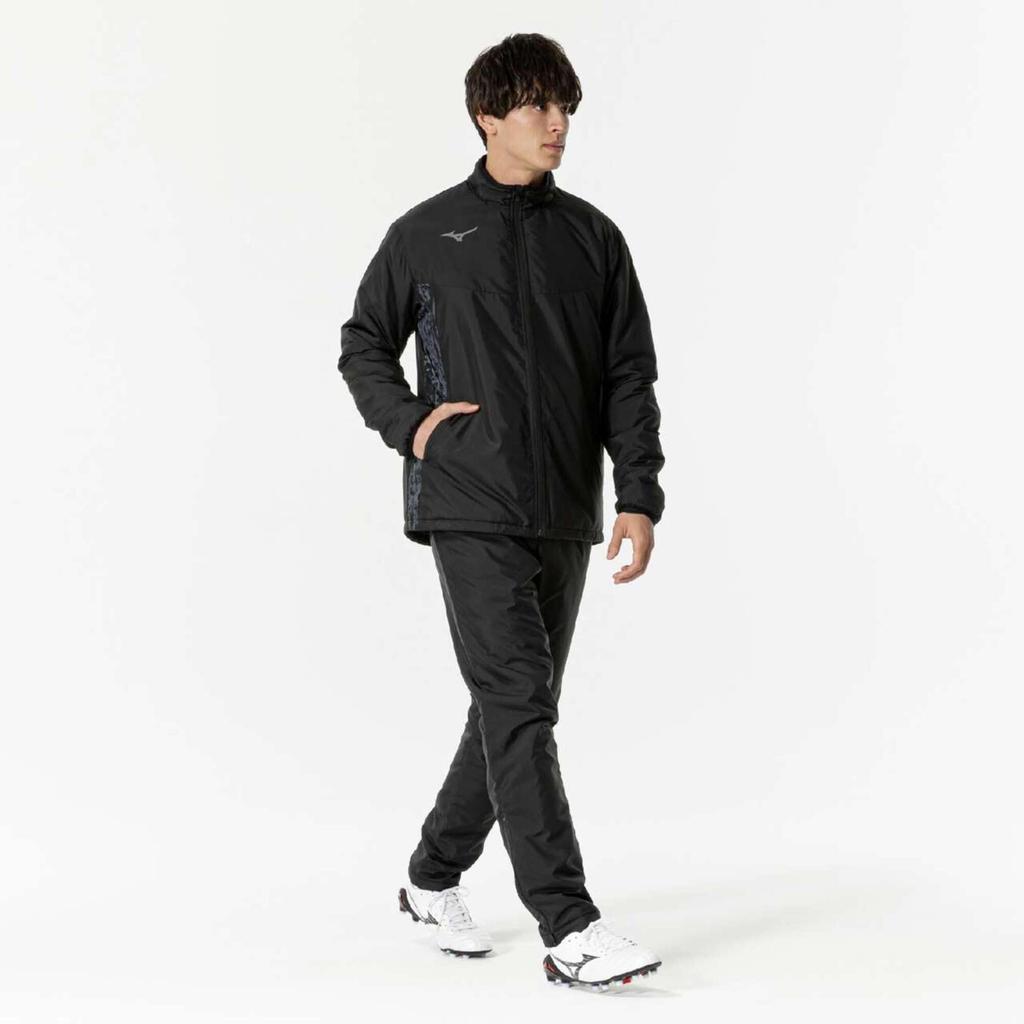 Mizuno Soccer Warmer P2MEB520 Jacket, Water-Repellent, Black,