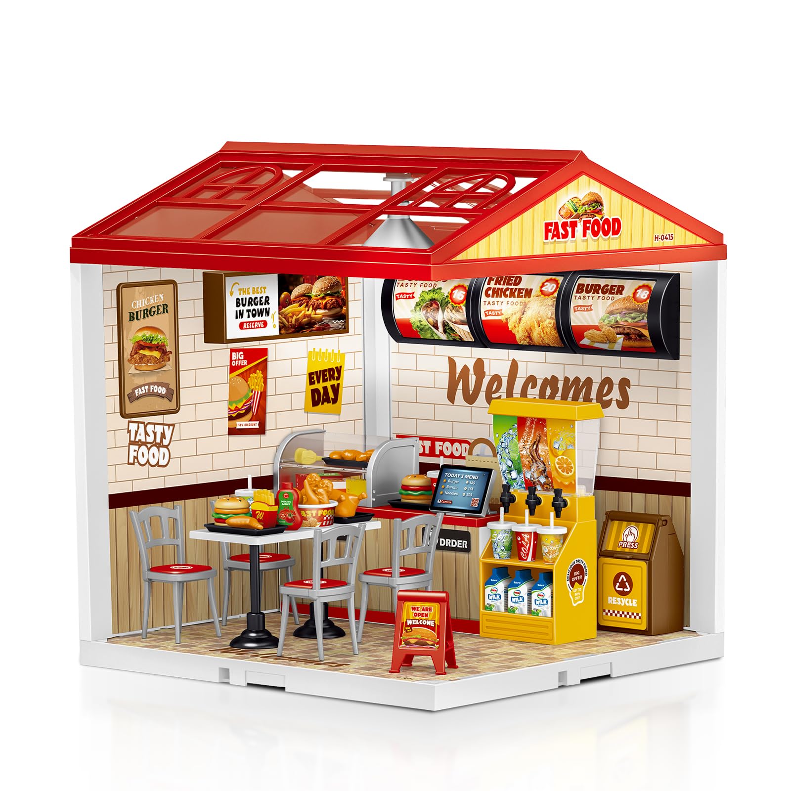 

Hallisun Сделай сам Миниатюрный дом Пластиковый кукольный домик с мебелью Игрушечный кукольный домик со светом Пылезащитная крышка и 3D Сборная игрушка для детей Возрасты и