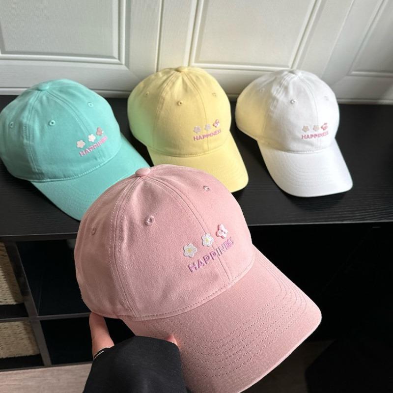 Cute Little Flower Butterfly Button Cap Women's Summer Casual Sunshade UV Protection Baseball Hat Versatile