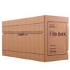 Qixin AG-50 A4 50mm Mixed Pulp Archive Boxes, Kraft Paper, Natural Color, Set of 10