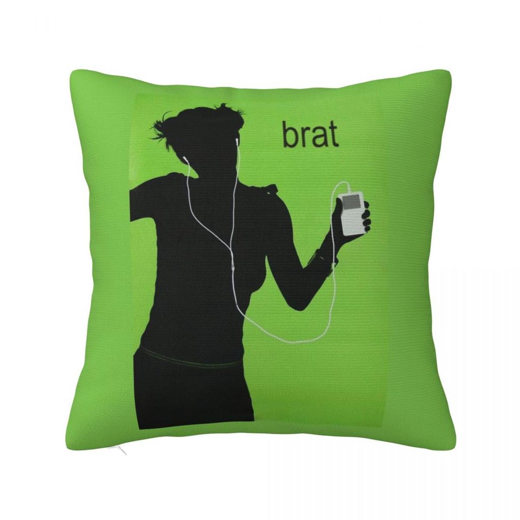 Charli XCX Brat Pillow Case Club Classics Pop Music Brat Album Cushion Covers Polyester Decorative Pillowcase for Sofa 18