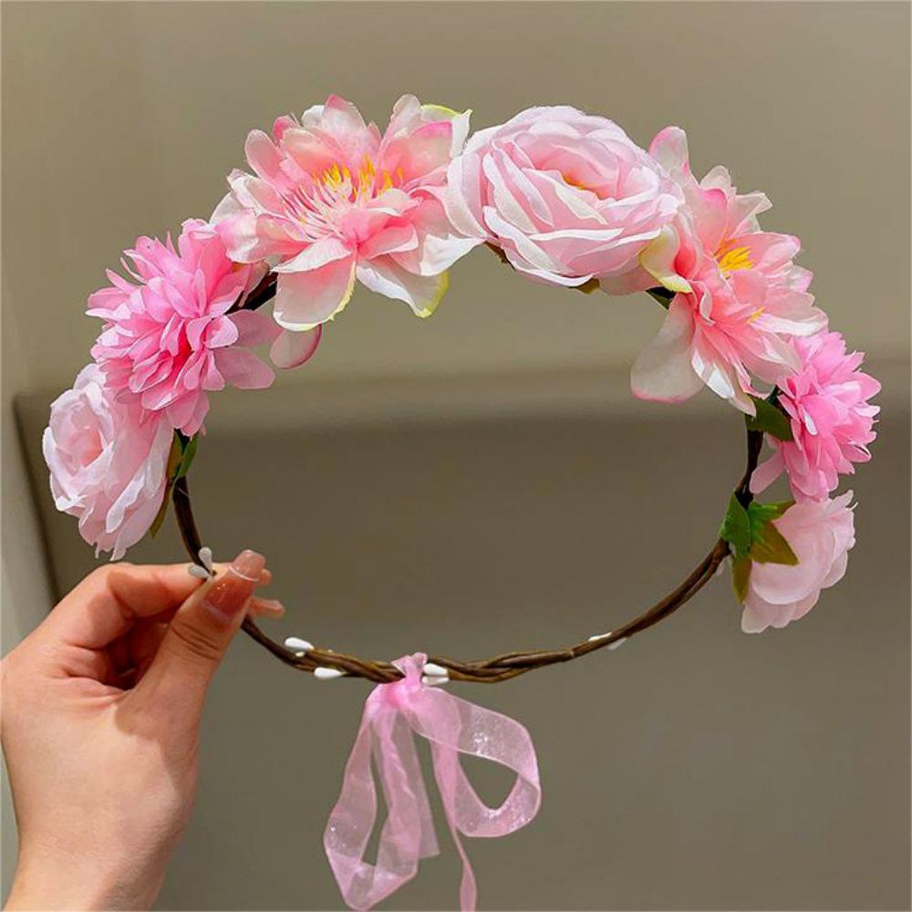 Multistyles Women Wedding Floral Headband Fashion Party Bride Garland  Wedding Baby Shower Decor