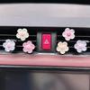6pcs Cute Flower Aromatherapy Car Air Outlet Decoration Perfume Clip Air Freshener Colorful Flora Decor Auto Accessories