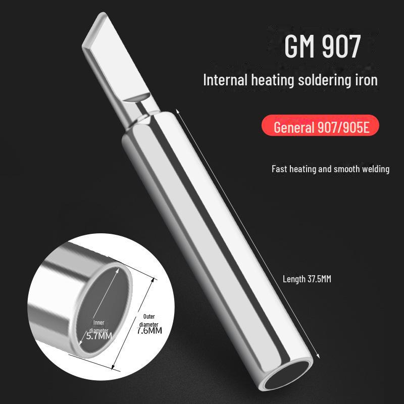 Universal Electric Soldering Iron Tip for 907/907S, Internal Heating, Yellow Flower Design