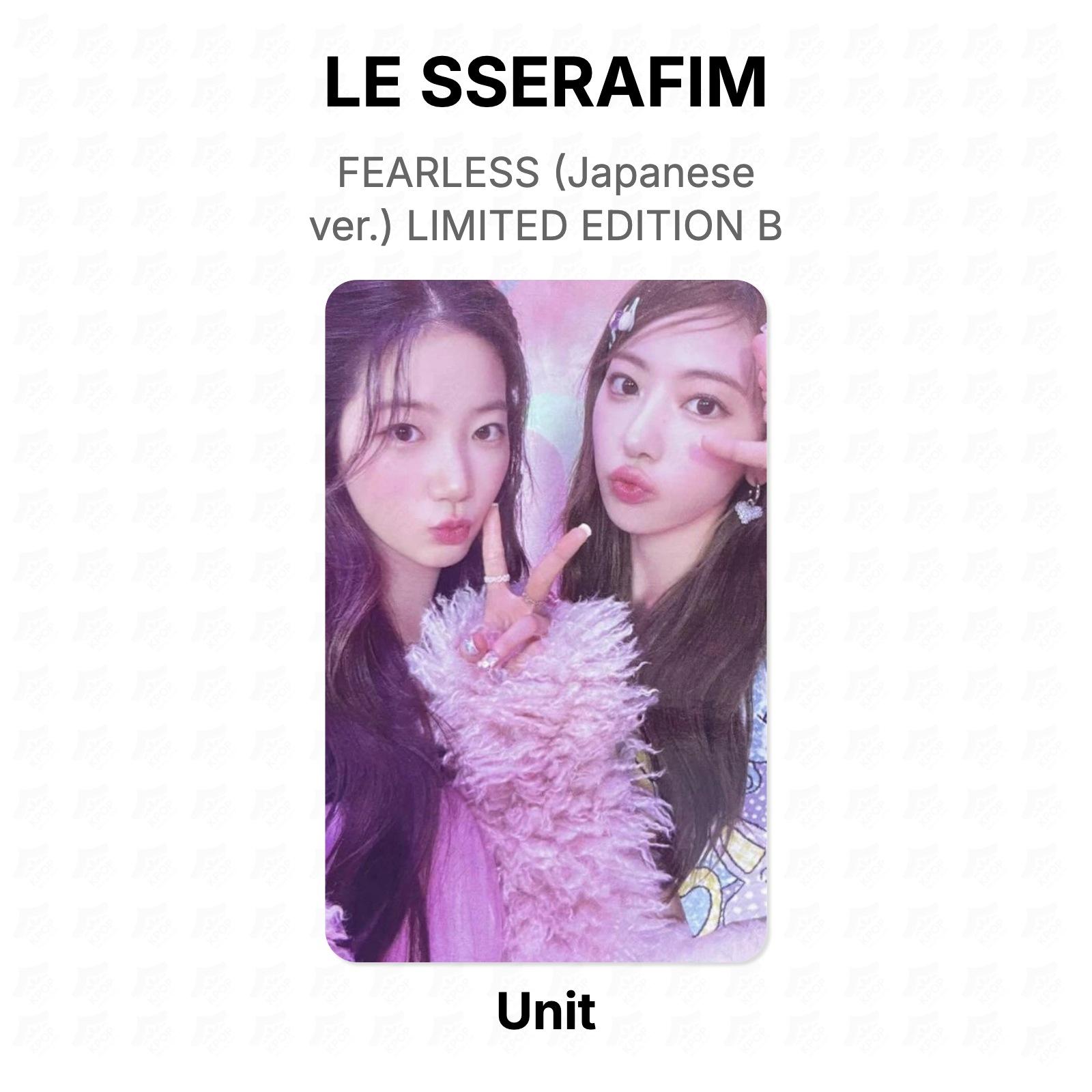 LE SSERAFIM FEARLESS (Japanese ver.) LIMITED EDITION B Official Photocard Unit