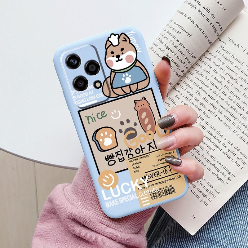 Beautiful Flowers For Honor 200 Lite Case Cute Heart Leopard Print Cover Soft Silicone Matte Protective Women Gilrs Back Fundas
