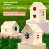 Bird Wooden Cage For Bird Cage Parrot Circular Cage Anti Splash Proof Cage Bird Toys For Pet