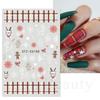 Source Nail Art Stickers, Christmas Gingerbread Man Snowflake Bow Light Strip Snowman Cartoon Nail Stickers