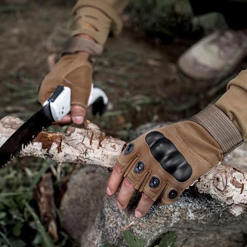 Gloves Cycling Men Women Half Finger Hard Shell Gloves Spring Summer Training Combat Protection Motorcycle Gloves Climb