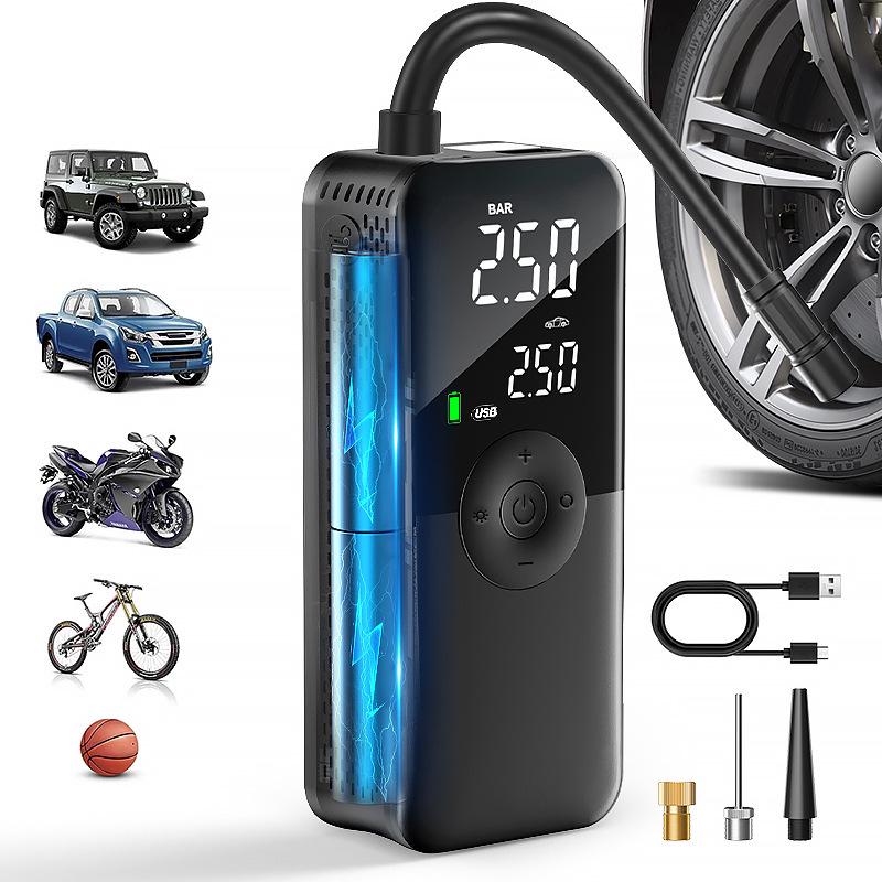 Smart Electric Air Pump for Tires, Scooters & Mattresses - Fast Charge
