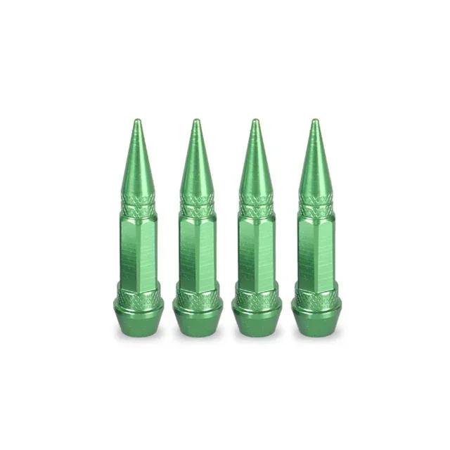 4pcs Car Universal Bullet Head Screws Valve Caps Personalized Modifications Pointed Valve Tips Bicycle and Motorcycle Tires
