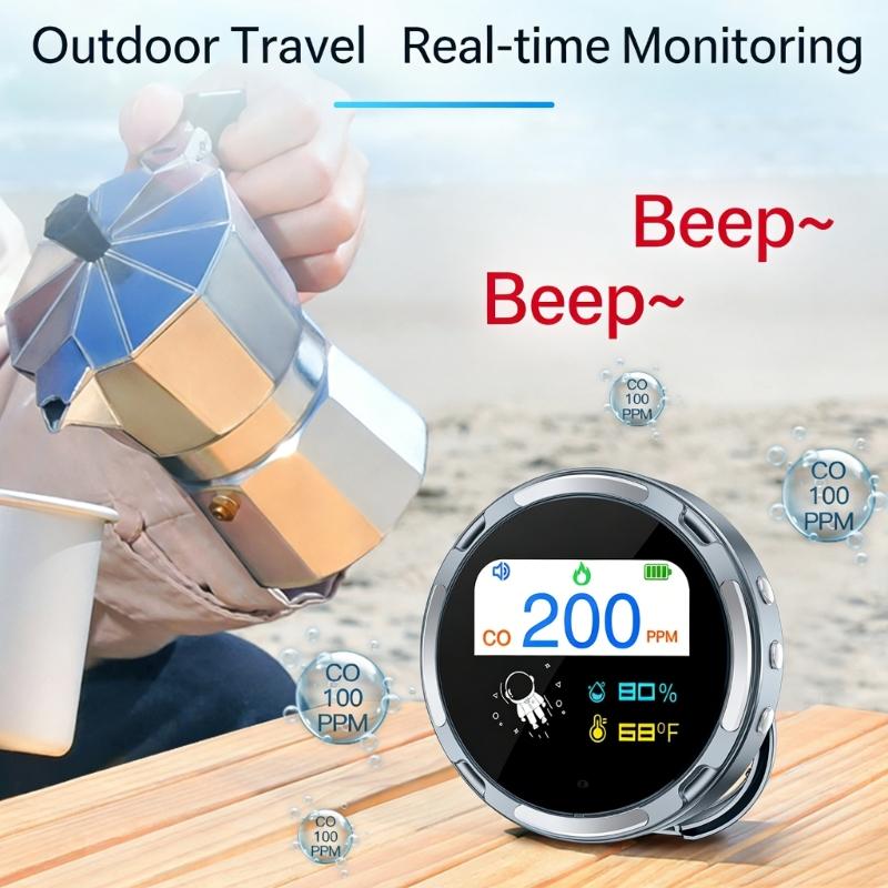 Tiny Gas Measurement Device With Constant Monitoring And Alarm Function Perfect For Mobile Shelter Indoor Outdoor Usage