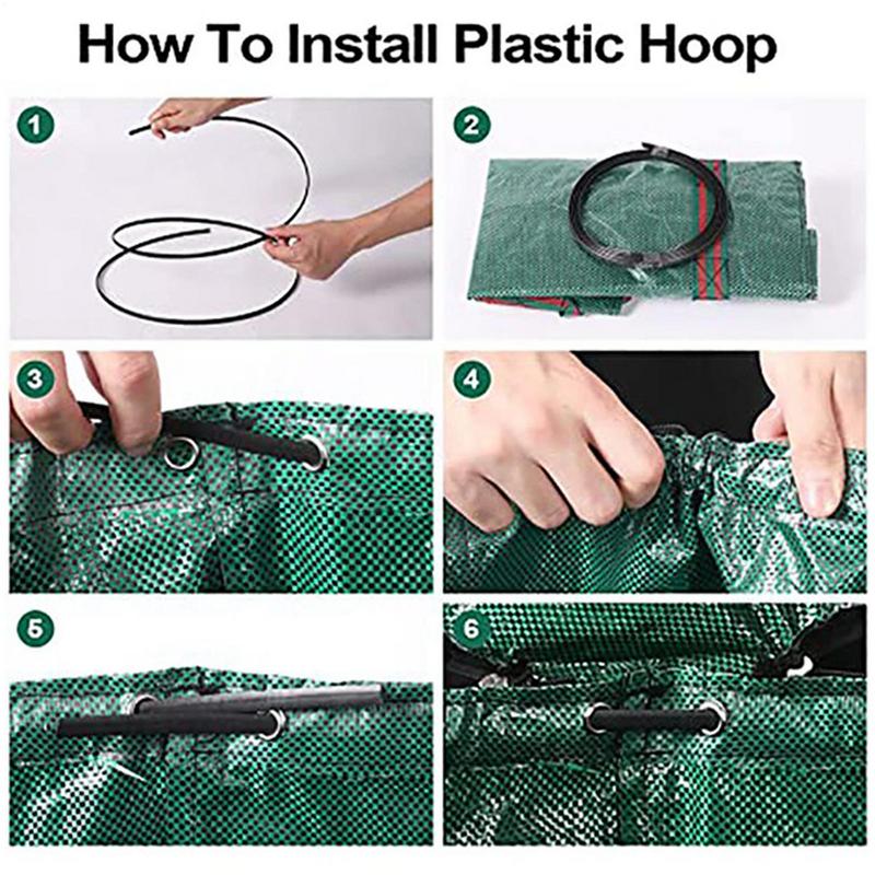 Wiederverwendbare Gartenabfallsäcke Strapazierfähige Gartensäcke Faltbarer Laubsammelbehälter Mit Verstärkten Griffen Für Rasenflächen