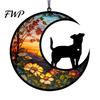 Pet Remembrance Gift Memorial Suncatcher Angel Cat Dog Sun Catcher Panel Stained Glass Tribute Ornament Window Hanging Ornaments Loss Sympathy