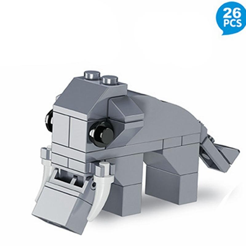 MOC Animals Figures Cute Small Giraffes Rhinoceroses Cows Construction Bricks Playthings ideal for Kids Friends Christmas Toy Children Gifts