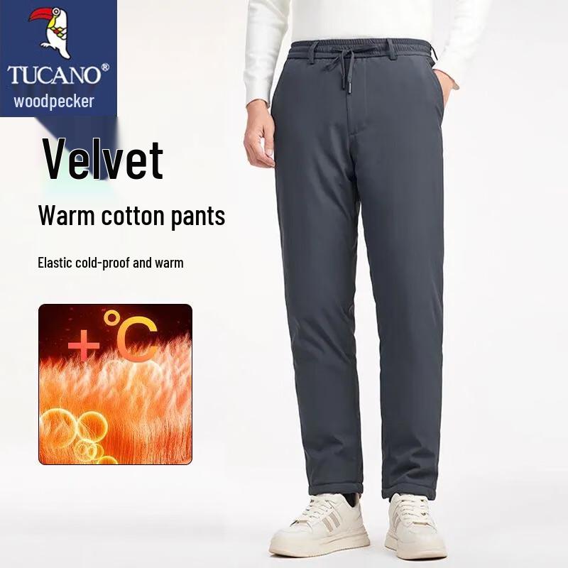 TUCANO Men's Fleece-Lined Thermal Straight-Leg Pants
