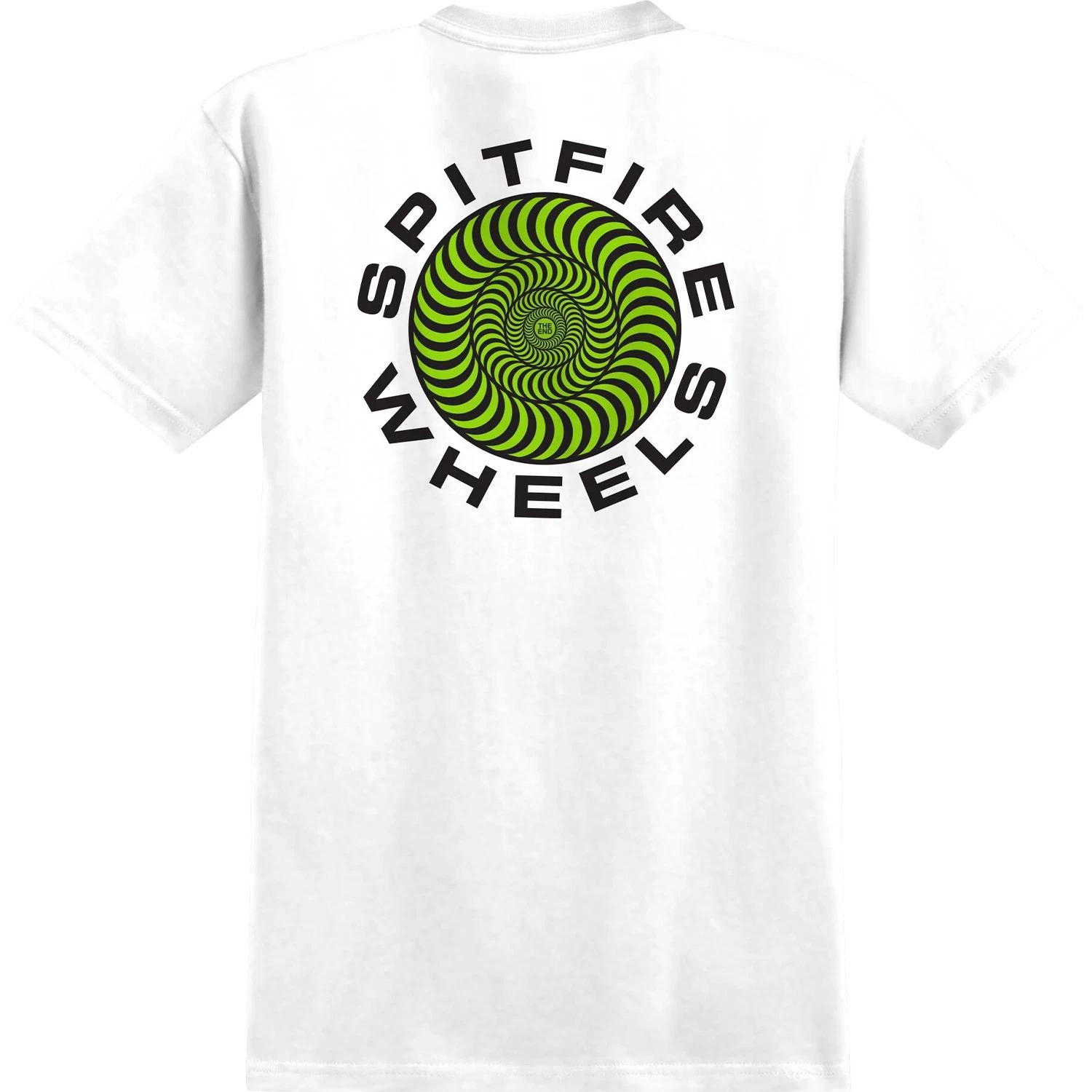 Spitfire Wheels Shirt Classic 87 Swirl Fill White/Green/Black 4XL