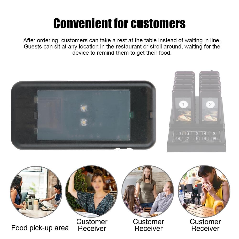 10 PCS Wireless Guest Customer Restaurant Pager Receivers Set for SU-68Z SU-68G