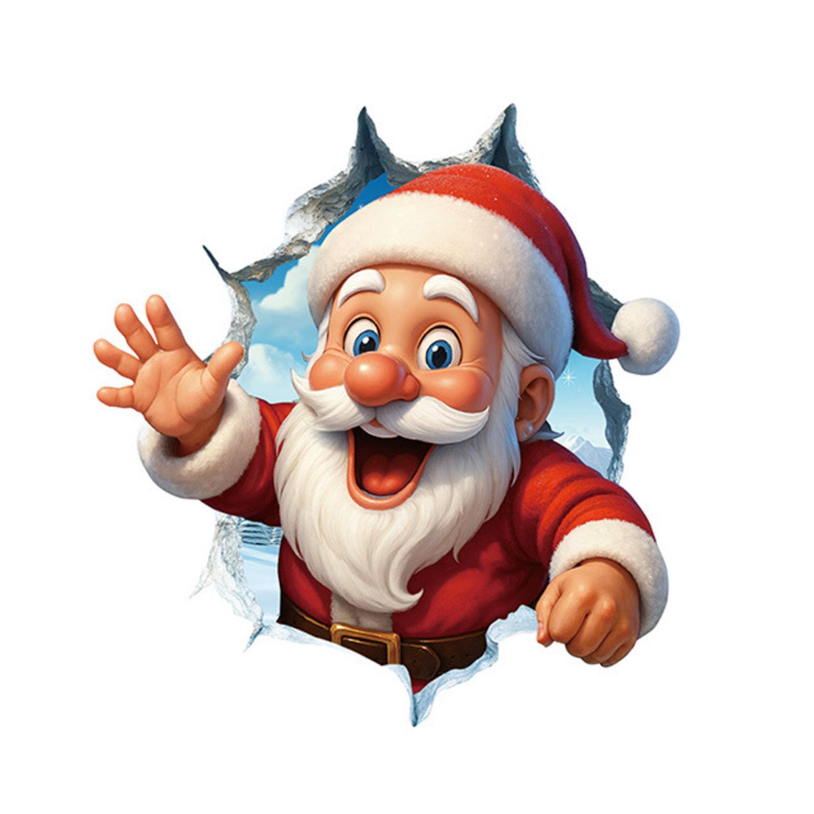 

Рождественские украшения Украшение для праздничной вечеринки Наклейки на окна ПВХ Статические наклейки Украшения для окон One Size