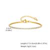 Vnox Tennis Bracelet for Women, Stainless Steel Sparkling Zircon Beaded Chain Bracelet, Adjustable Jewelry Valentine's Day Gifts