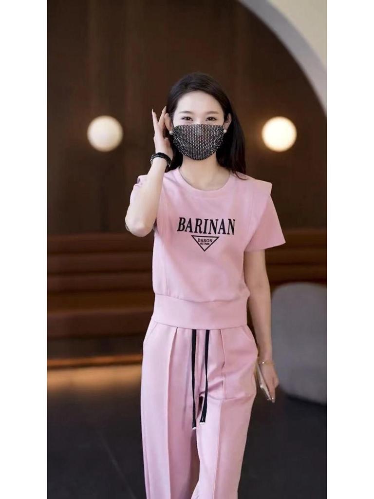 Women's Summer 2024 Stylish Casual Two-Piece Suit - Age-Reducing Sportswear with Short Sleeves