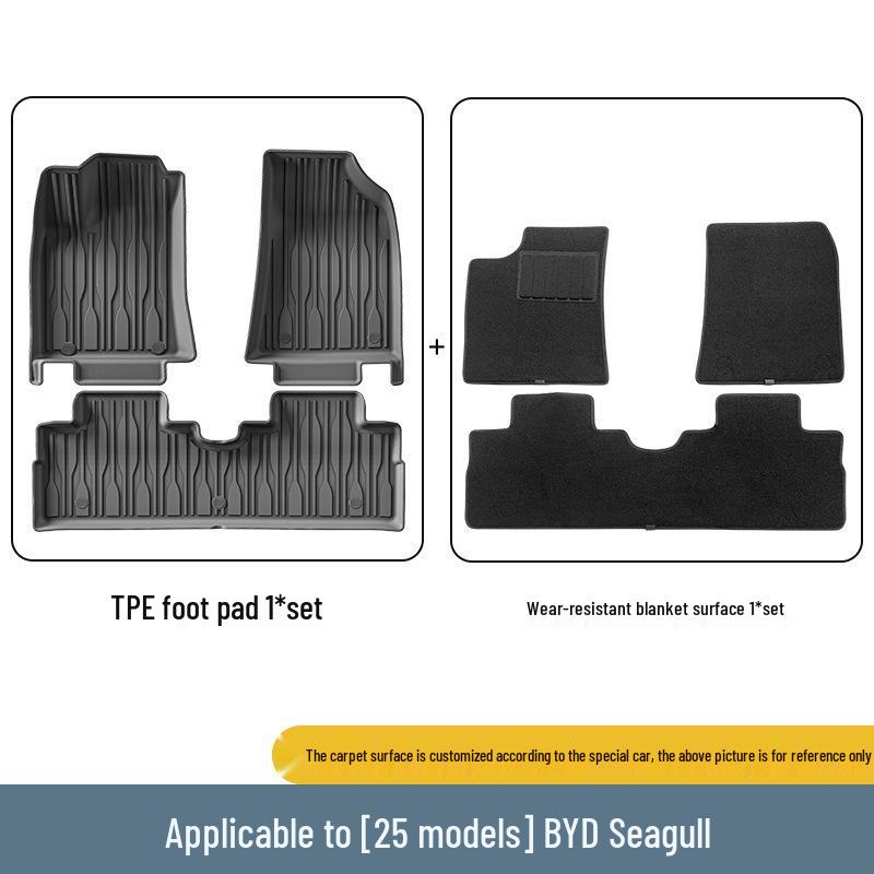 Eco-Friendly TPE Floor & Trunk Mats for 2023-2025 BYD Seagull