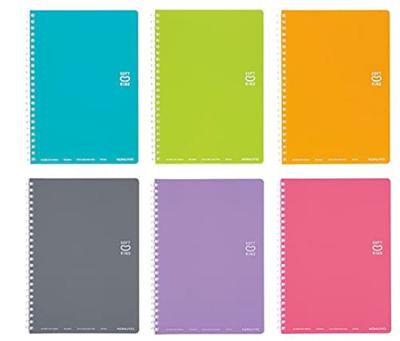 KOKUYO Soft Ring Dotted Notebook, Ruled, A5, 6-Color Set, Su-SV331BT, 6-Pack