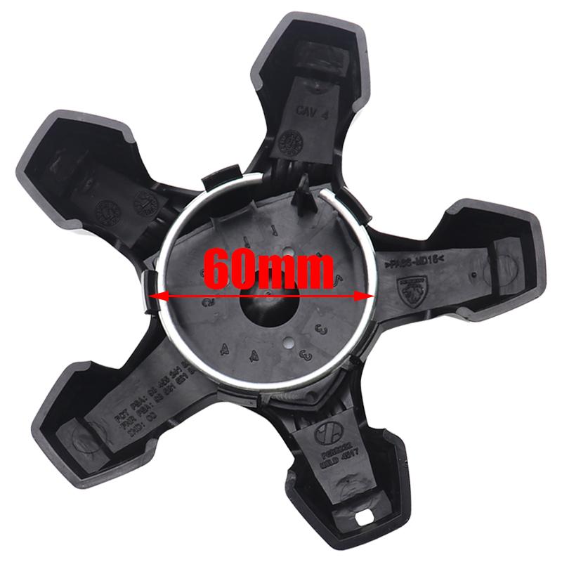 4pcs 3D Peugeot New Claw 5pins Logo Car Emblem Wheel Center Hub Cap Auto Rim Refit Dust-proof Badge Covers Sticker Accessories