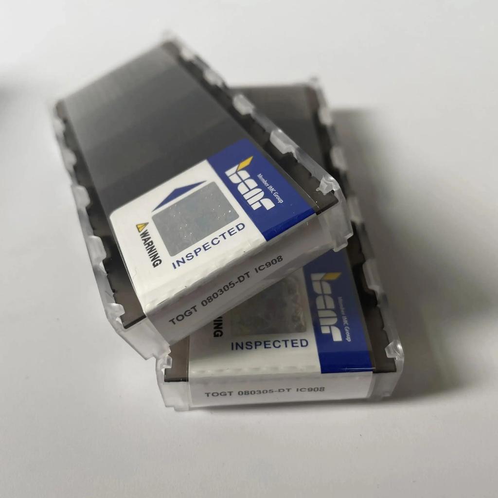 ISCAR / TOGT 080305-DT IC908 Industrial Indexable Carbide Inserts 10 Pcs