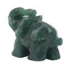 Natural Jade Stone Elephant Statue Car Ornament Home Decor Desktop Craft Accessory