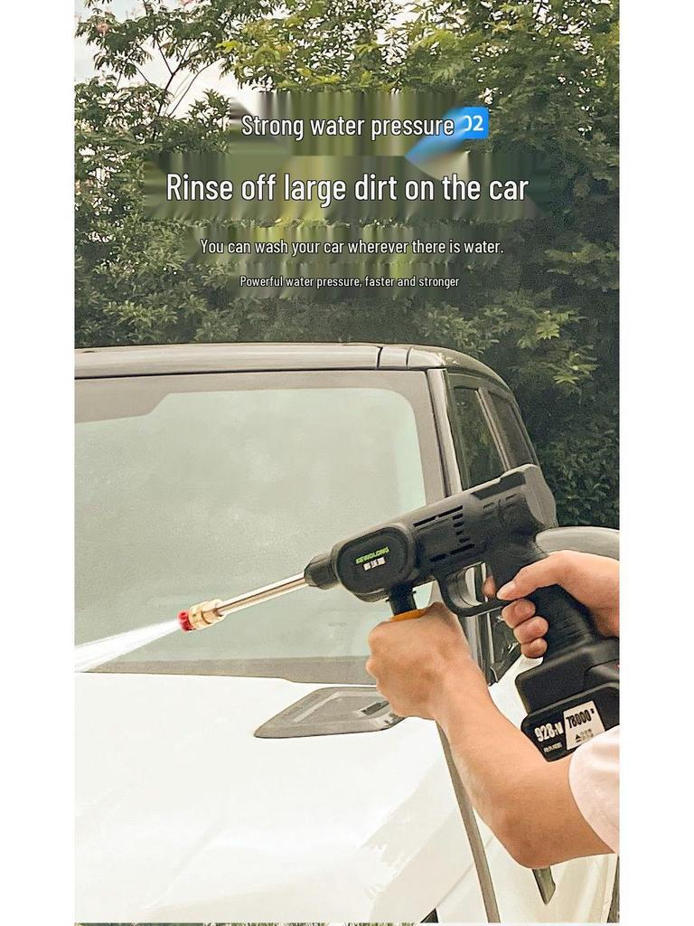 Portable Rechargeable High-Pressure Wireless Car and Floor Washer with Lithium Battery Water Pump