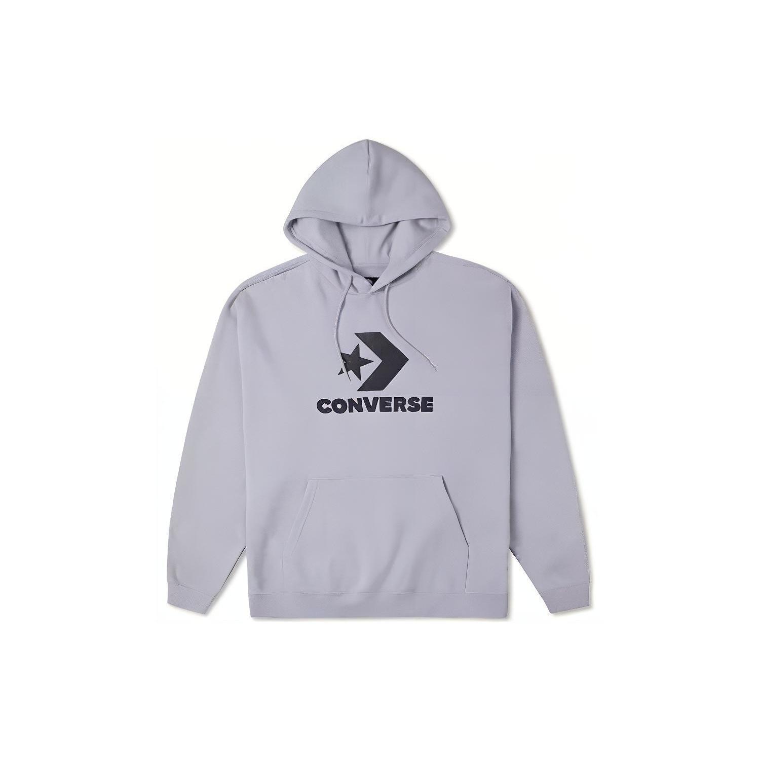 Converse Go-To Star Chevron Loose Fit Pullover Hoodie Asia Sizing Grey Men s 10024915-A03 XS