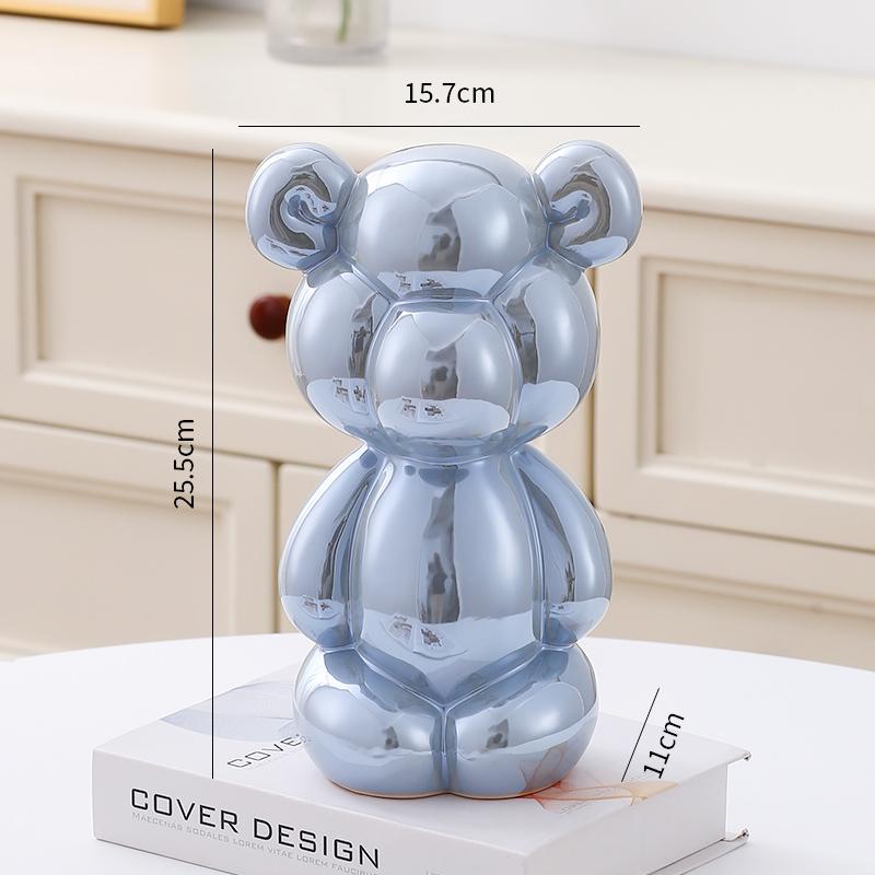 

Ceramic Little Fat Bear Sculpture Home Decor room Decoration Accessories Office Nordic Animal Decorative Sculptures Figurines