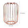 Nordic Lantern Shaped Wrought Iron Vase Glass Iron Tabletop Flower Vase(  Gold)