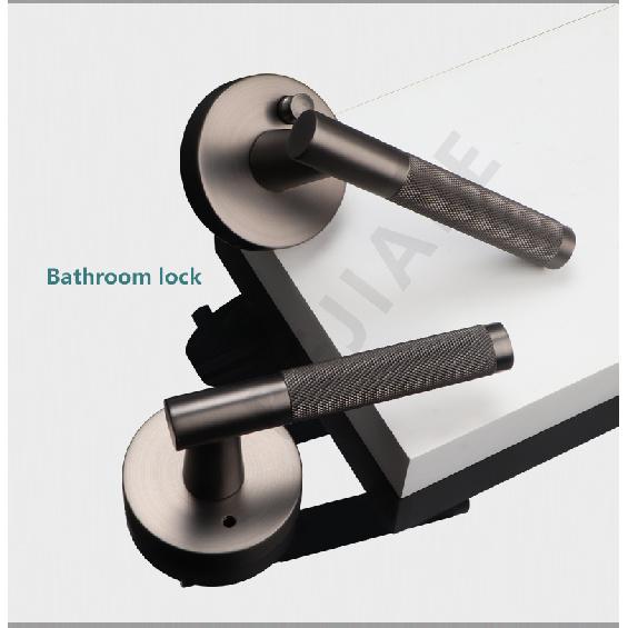 American Simple Black Bathroom Lock Bathroom Home Interior Bathroom Door Handle Wooden Door Lock Knurled Privacy Lock Thread Lock3