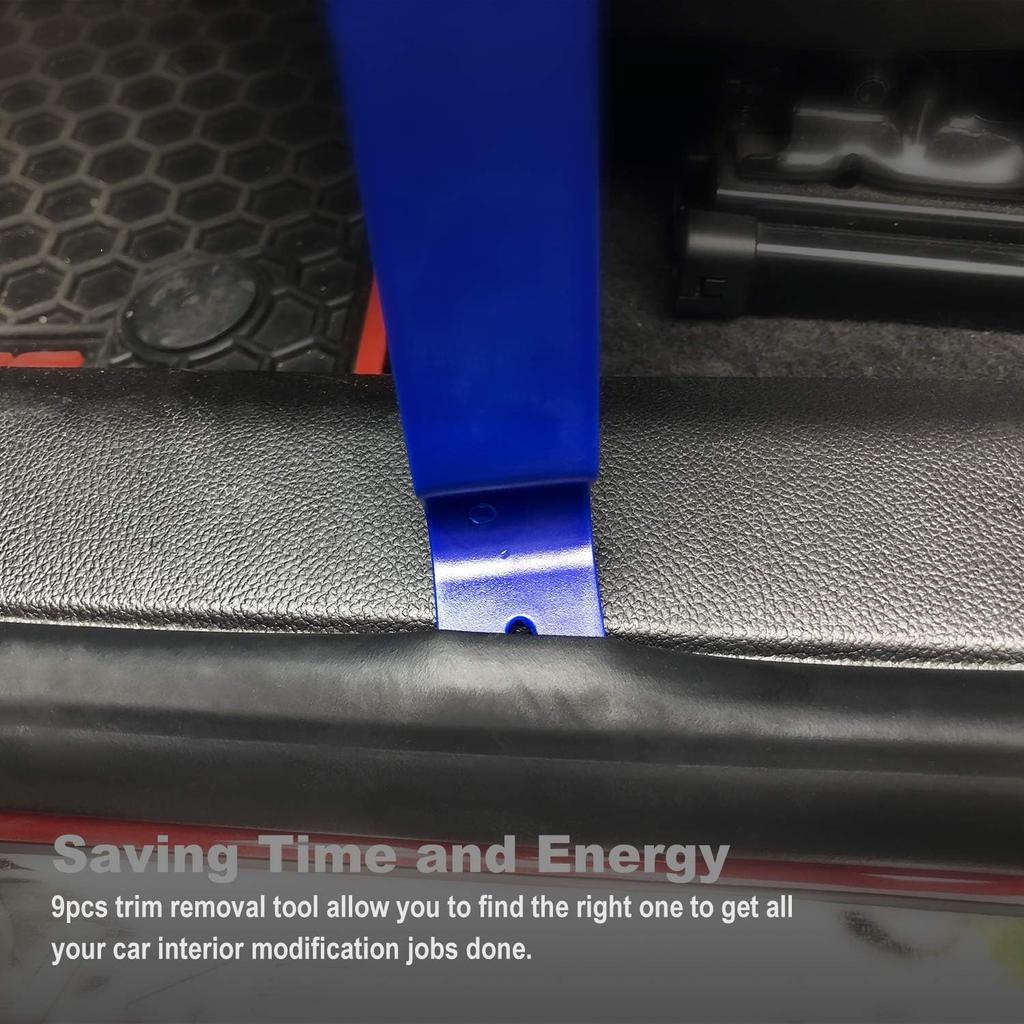 GLK Auto Trim Removal Tool Set Door Clip Panel Removal Tool Set Car Pry Tool With Fastener Remover For Car Dash Radio Audio Taller Pry Tool 9PCS