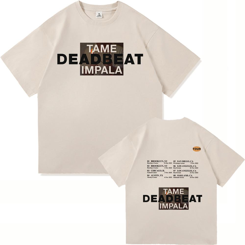 

2025 Tame Impala Deadbeat Новий Альбом Футболка Deadbeat Tourist Чоловіча Футболка Харадзюку Високоякісний Бавовняний Одяг Футболка S