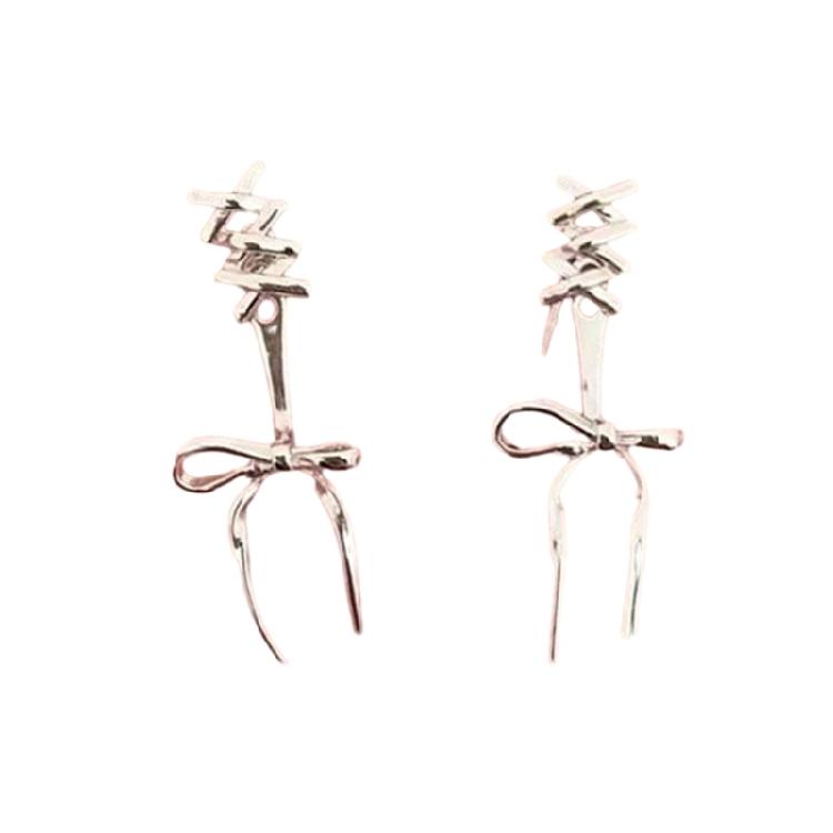 Butterfly Knot Earrings Bowknot Studs Ear Rings Ornament for Trendy Individuals 1